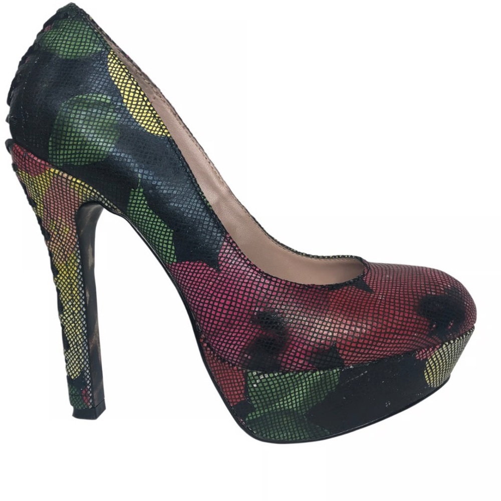 Betsey Johnson Multicolor Floral Heels